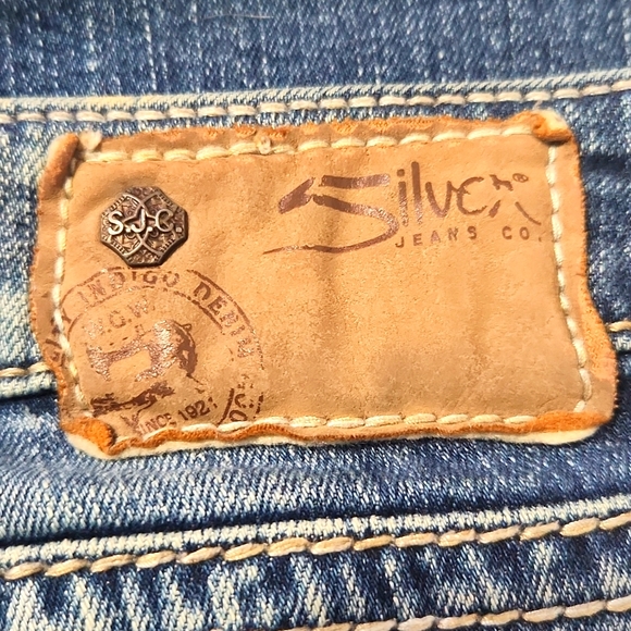 Silver Jeans Co. Tuesday Distressed Blue Boot Cut Jeans Women's Size W27/L35 - Picture 5 of 13